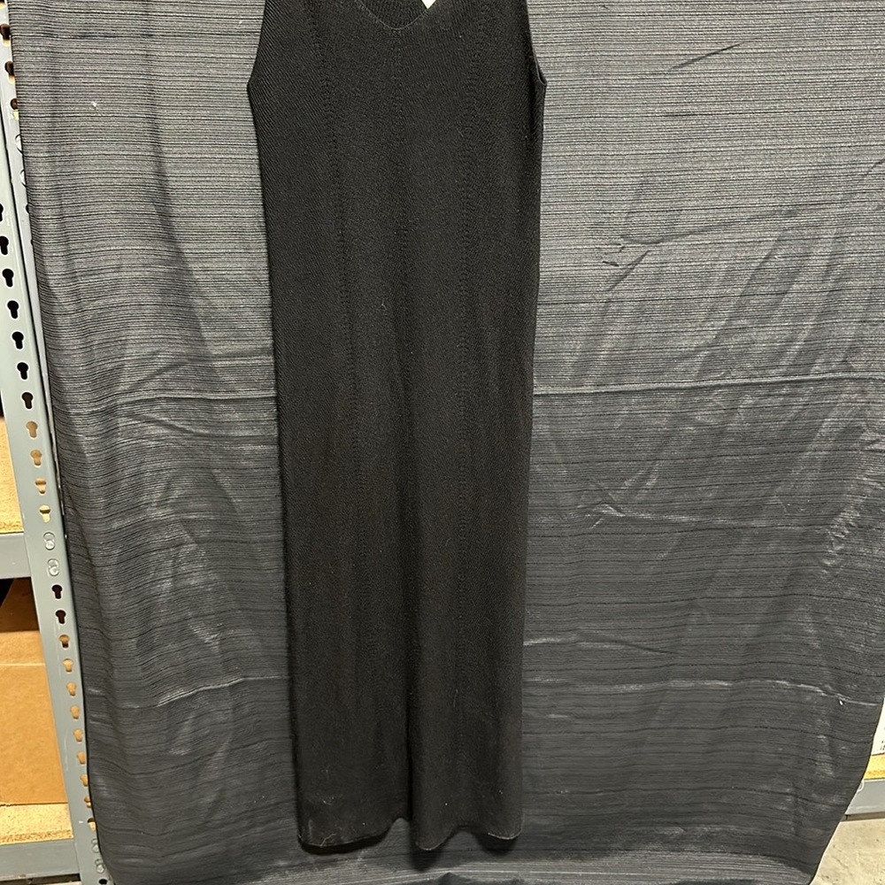 Freshman 1996 women’s black Sweater Knit V-Neck dress /adjustable straps Size M - Picture 3 of 8